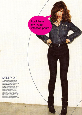 Illustration for article titled In 'CosmoGirl!' The Jeans Are Not The Point